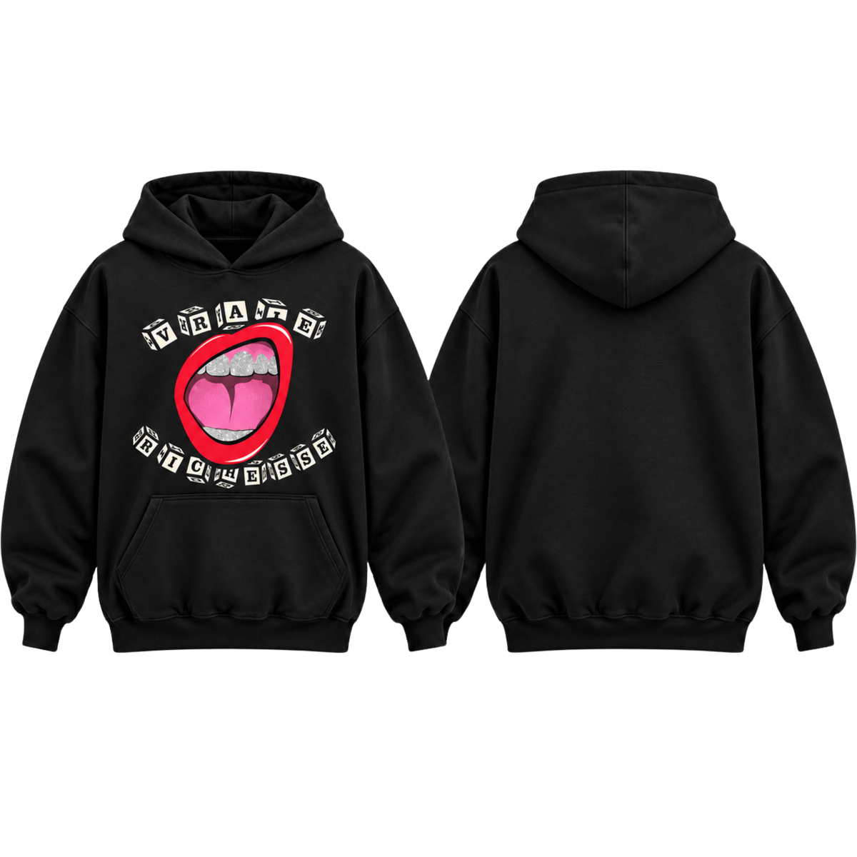 Hoodie collector USB "BOUCHE STRASS"